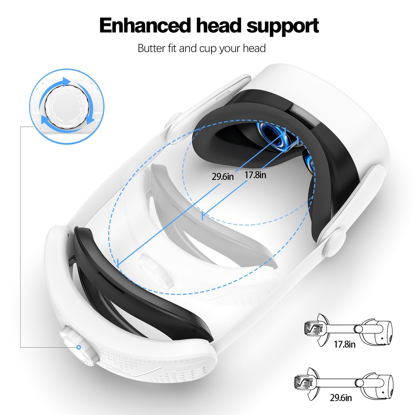 Comfort Head Strap for Meta Quest 3S - Adjustable Elite Strap Replacement wit...