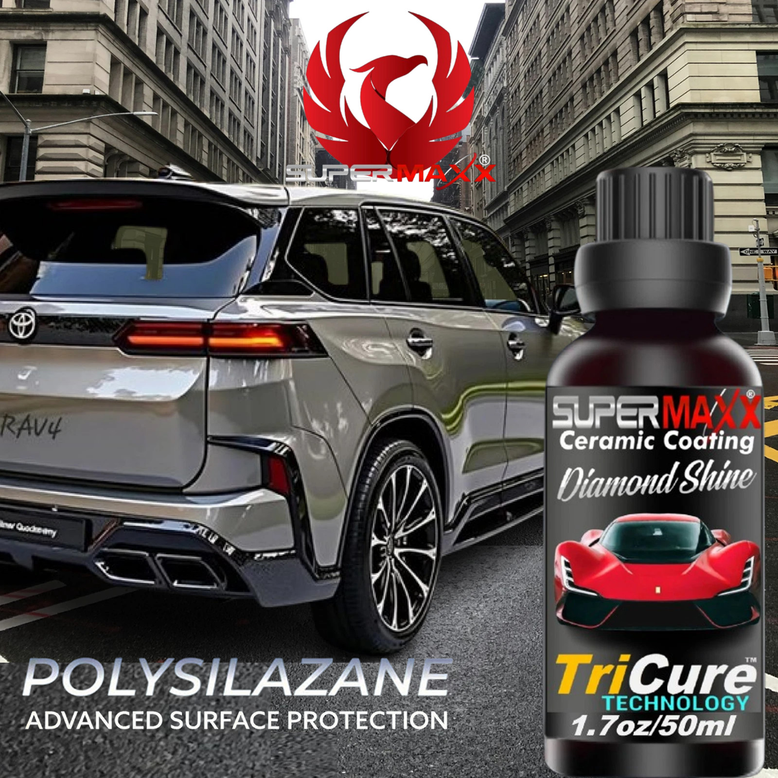 CERAMIC CAR COATING 5 YR TRICURE PROTECTION 9H POLYSILAZANE PAINT PROTECTION KIT