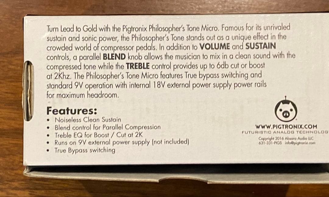 PIGTRONIX Philosopher's Tone Micro Compressor Pedal