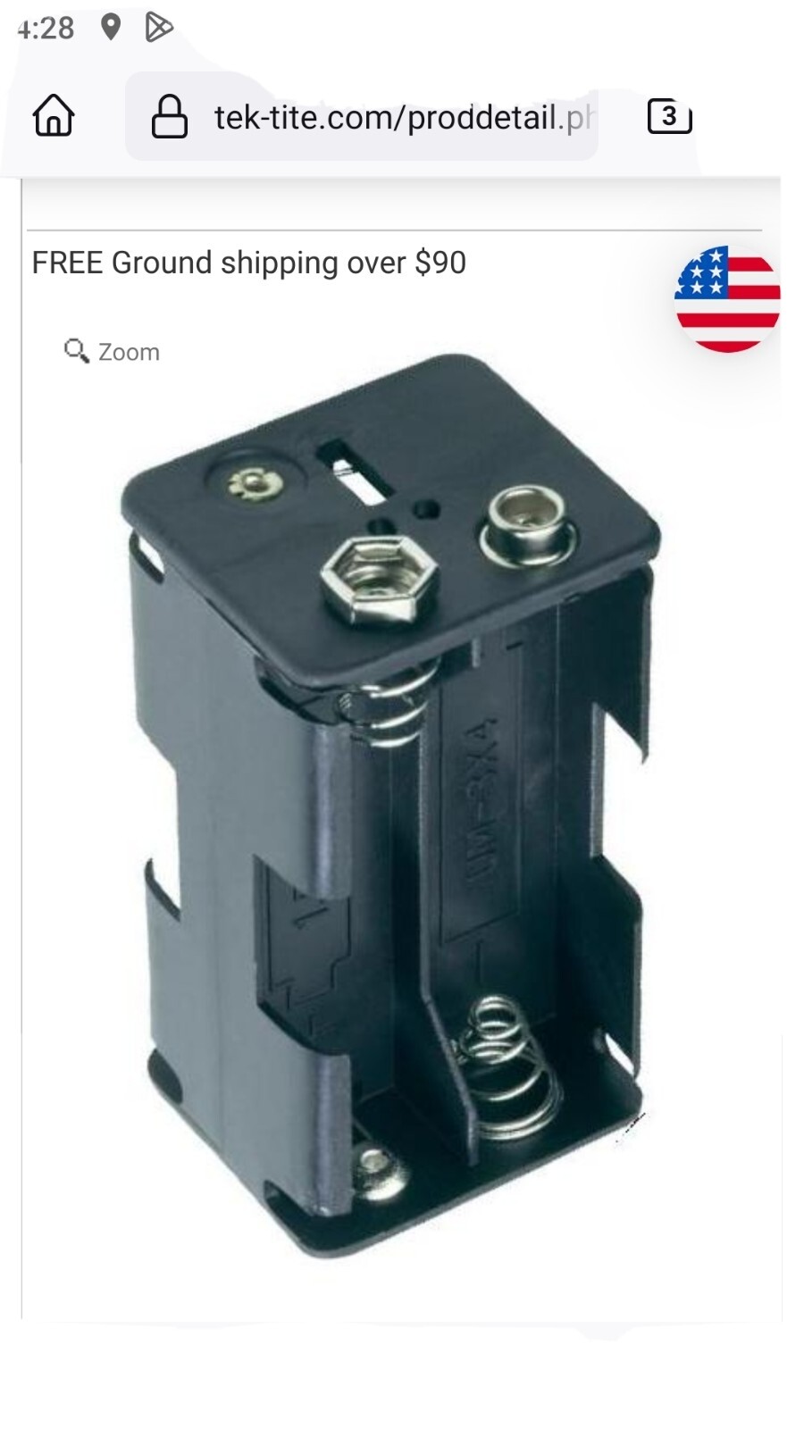 Tekna Lite 4/Nicelite replacement 4xAA Battery Holder, guaranteed fit