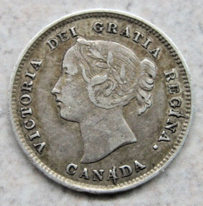 1893 Canada - 5 Cents Queen Victoria Silver Coin.  Mint Error(s)?