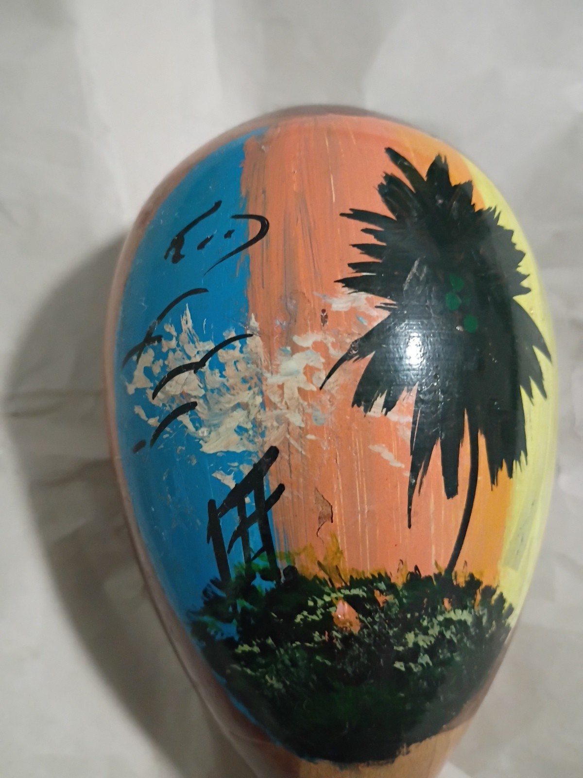 Wooden Painted Maraca