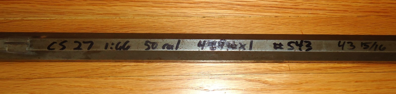New old stock vintage G. R. Douglas 50 caliber barrel. 43 15/16" x 1", 1:66