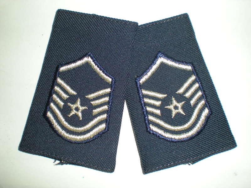 USAF MSGT RANK SHOULDER MARKS (FEMALE)  -1 PAIR