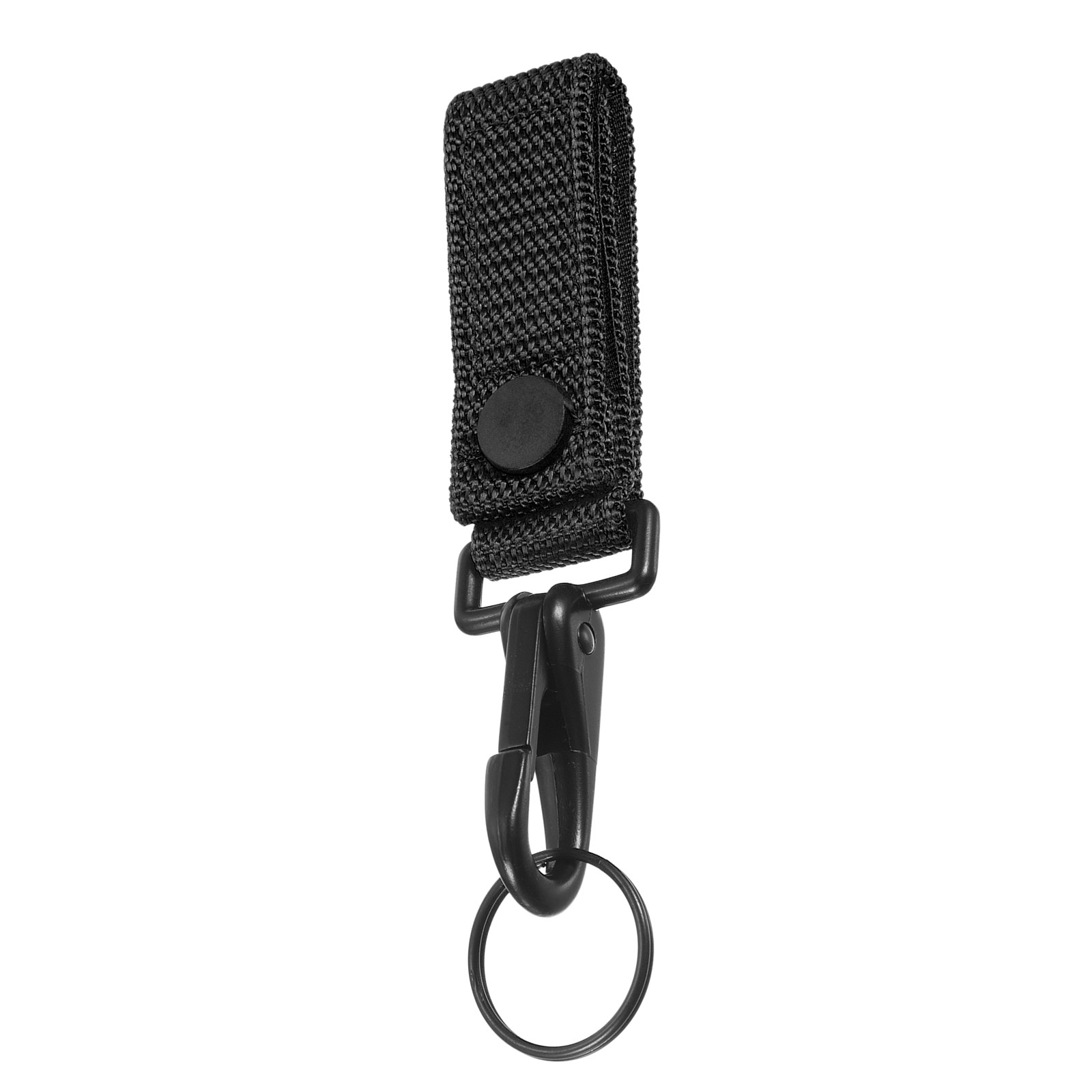 1Pcs Black Belt Keeper Key Ring DIY Nylon Webbing Strap Buckle