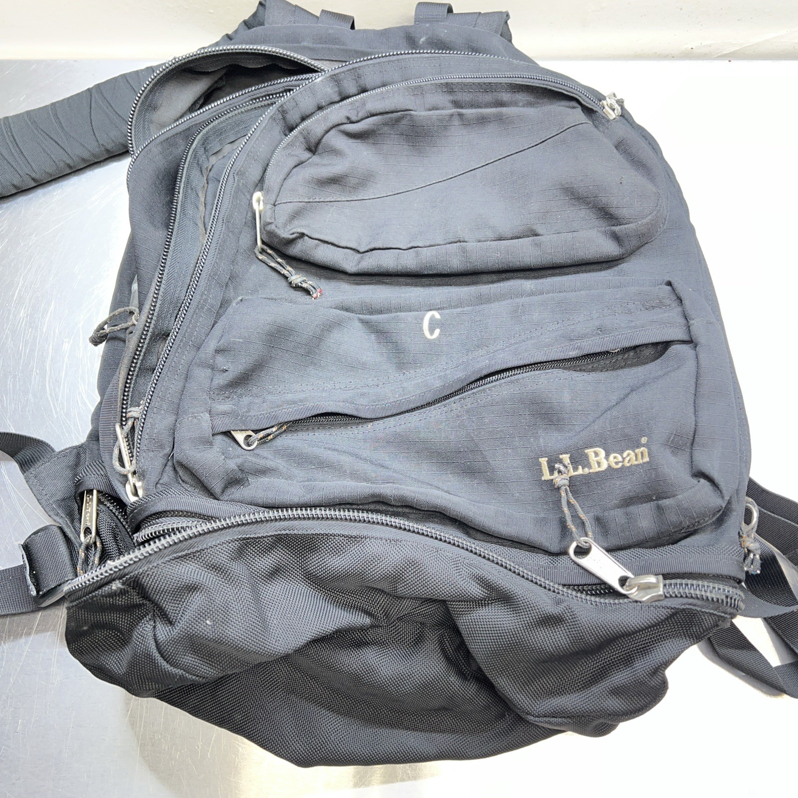 Vintage L.L. Bean Backpack Bookbag With Adjustable Waist Strap, EUC!