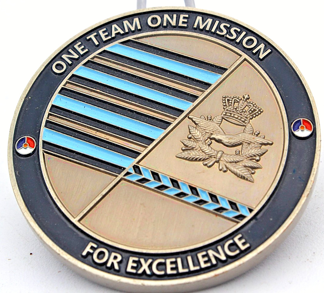 RNLAF Air Mobility Command Netherlands Challenge Coin 2” Copper