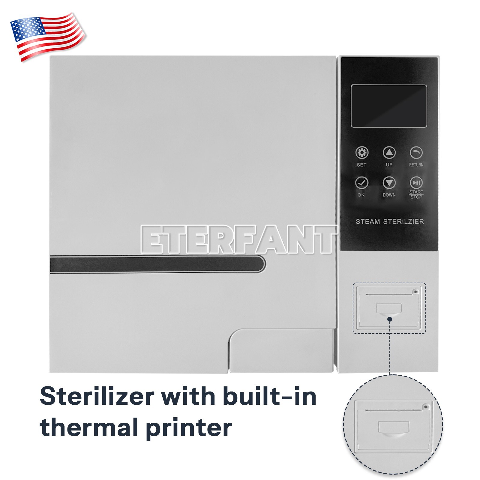 23L Class B Dental Autoclave Vacuum Steam Sterilizer Sterilization+Printer