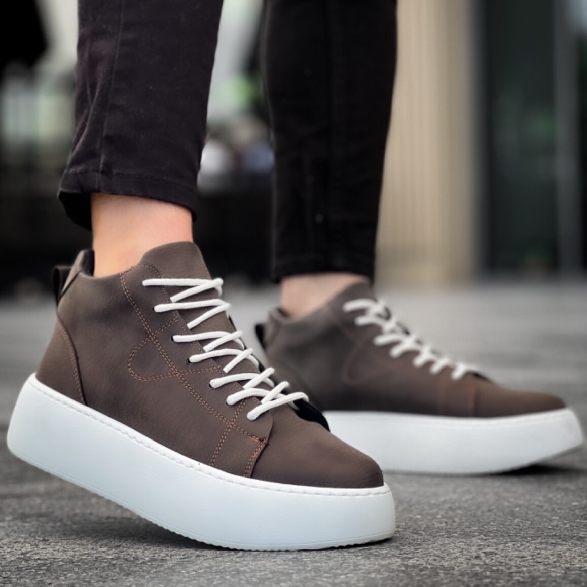 Men's Boots High Top Sport Shoes Lace Up Casual Boots For Men