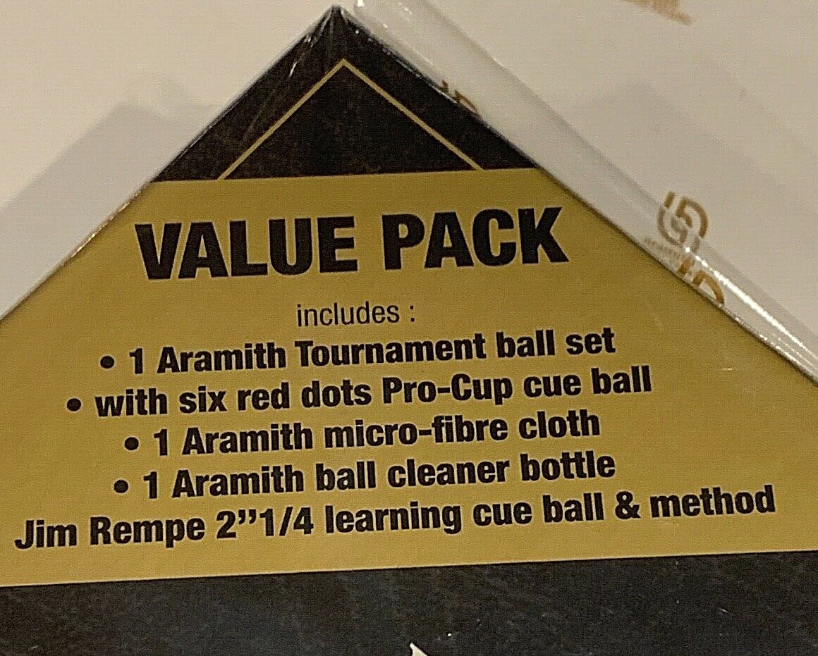 ARAMITH TORNAMENT POOL BALLS PRO CUP VALUE PACK DURAMITH TECH. NEW SHIPS FREE