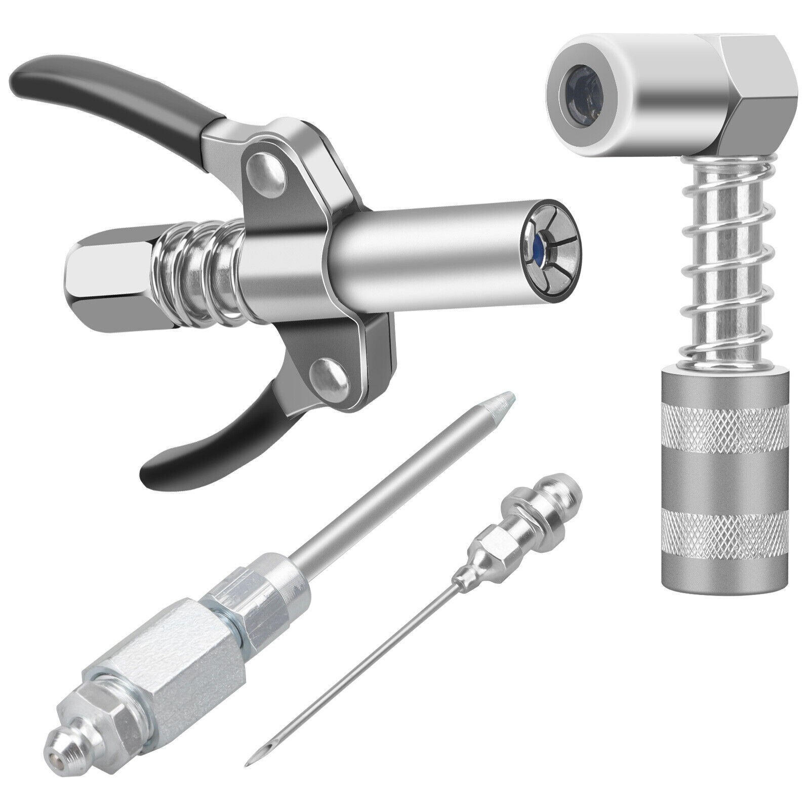 Grease Gun Accessory Kit 90 Degree Coupler Adapter Grease Needle Tips Dispenser-