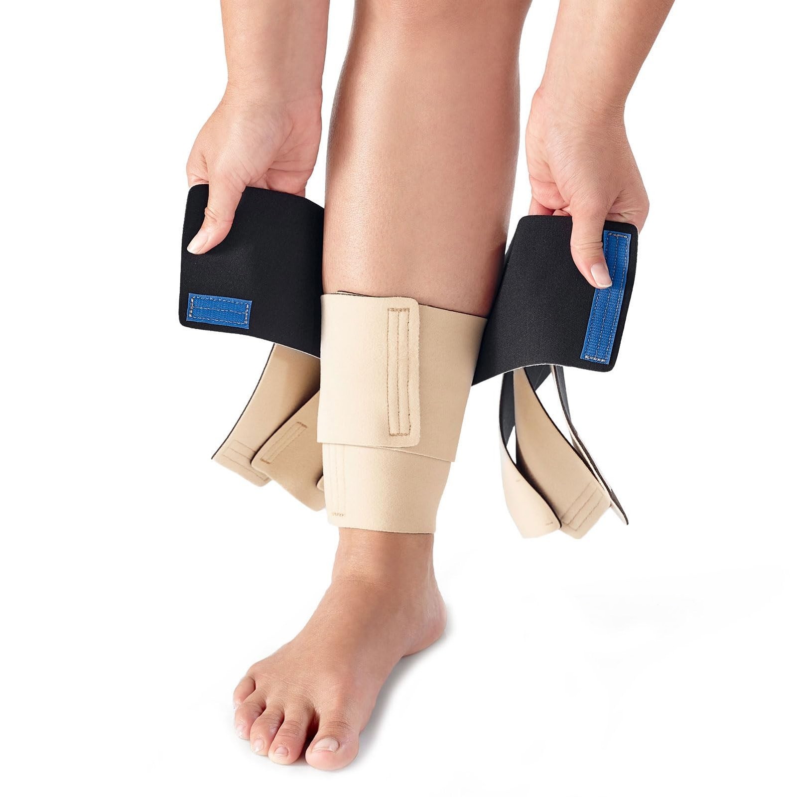 ReadyWrap Calf Compression Sleeve - Adjustable, Breathable Black Large (35 cm)