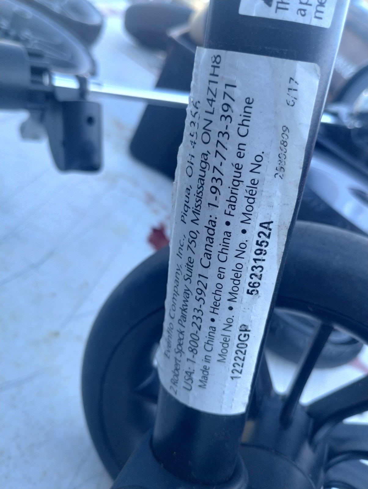 Evenflo Stroller front wheel only. Size 6"