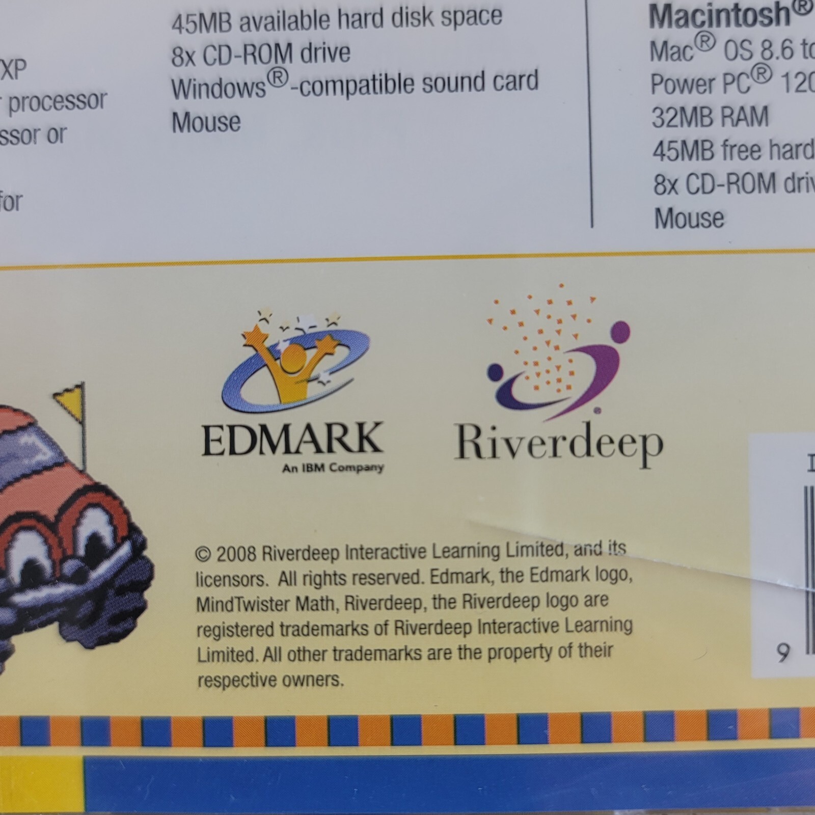 Mind Twister Math Grades 3-6 2008 Scholastics Edmark Riverdeep CD-Rom