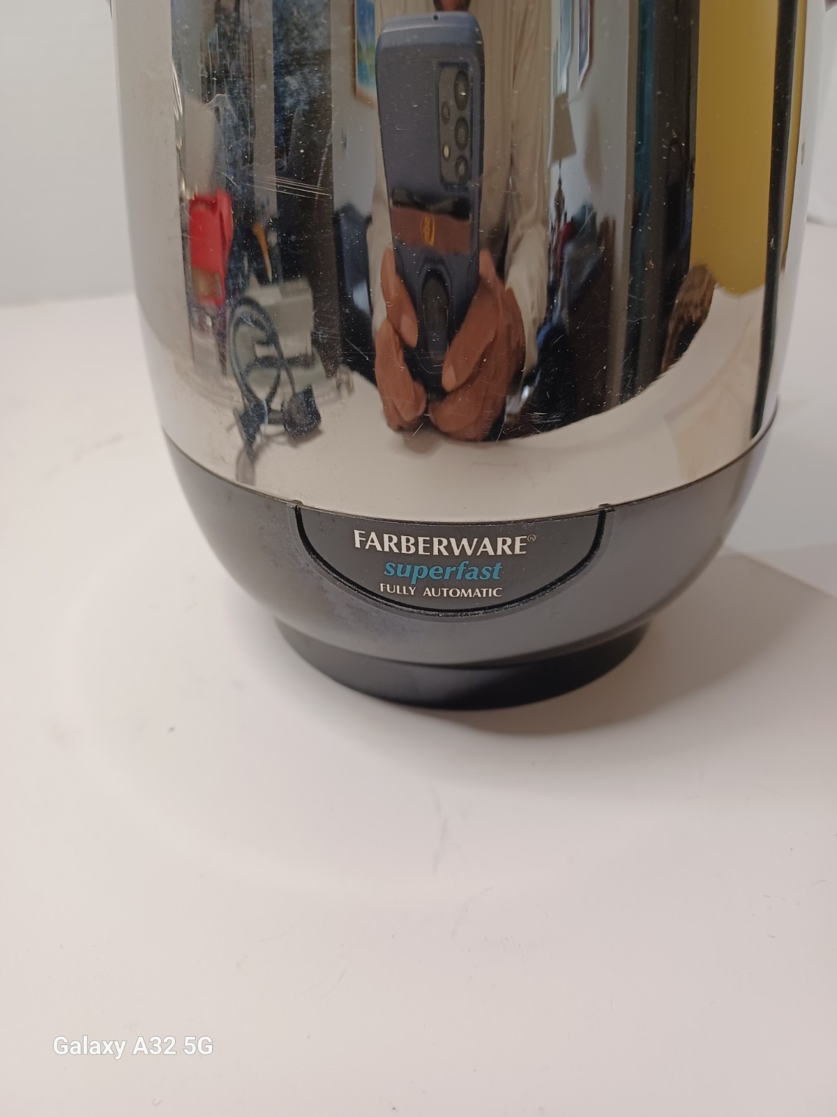 VINTAGE Farberware Super Fast Automatic Coffee Percolator 134 Bronx NY TESTED