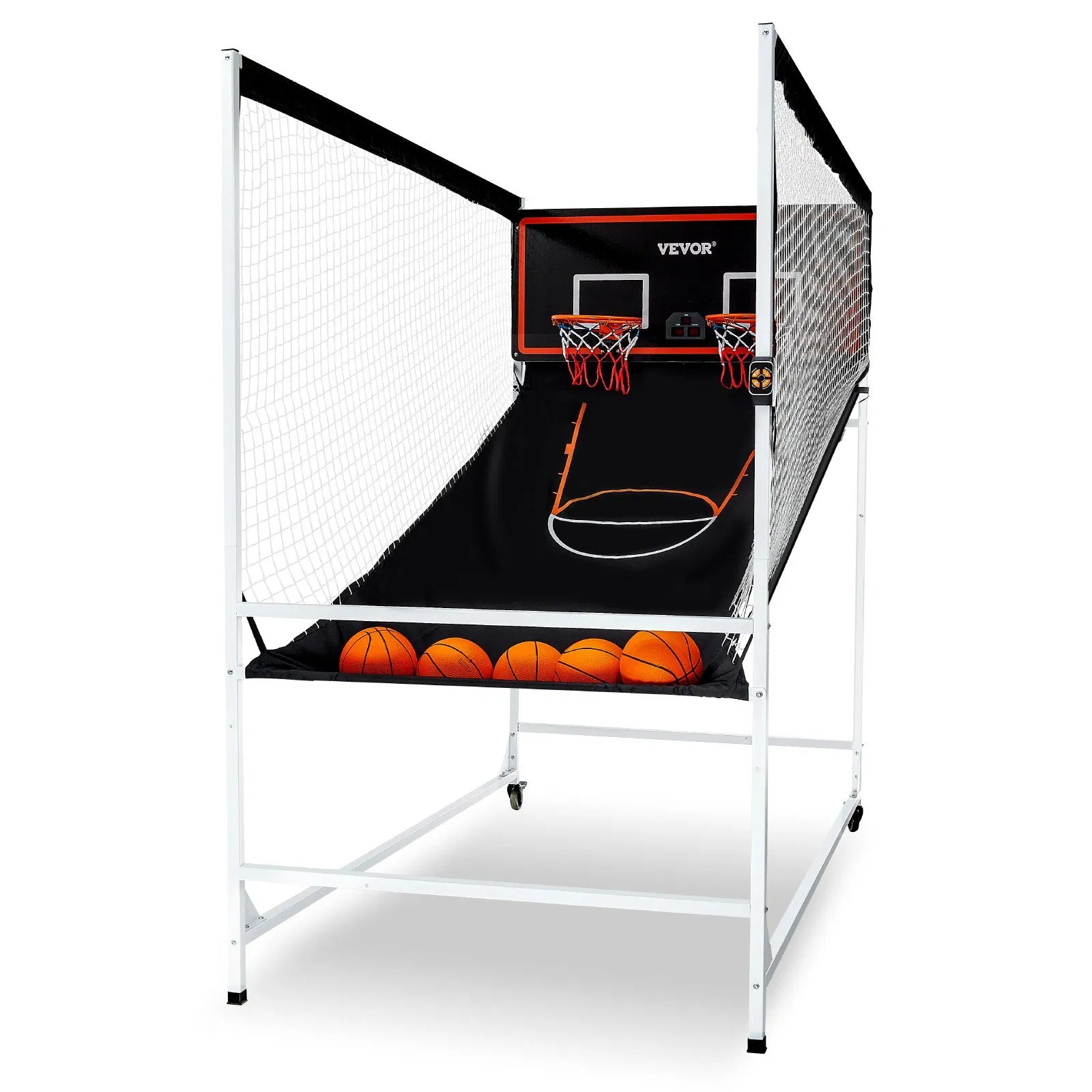 Arcade Cage Basketball Game, 2 Player Indoor Basketball Game, Home Dual Shot Spo