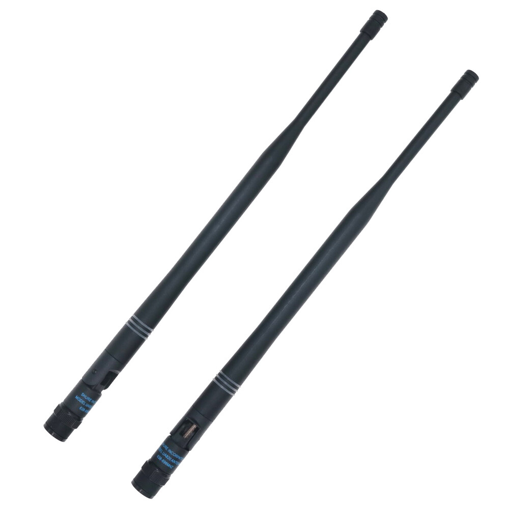 2Pcs 1/2- Wave BNC Antennas for Shure UA UHF Wireless U4D U4S UC4 UA8 638-698MHz