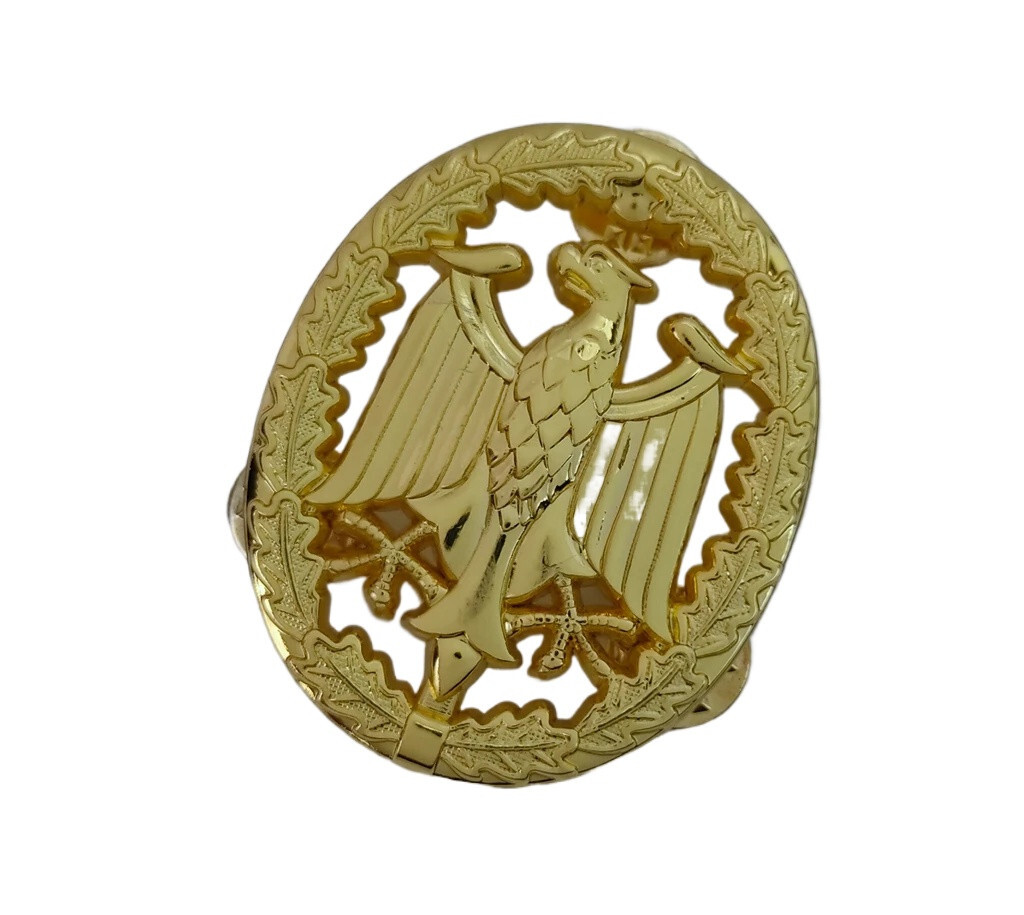US GERMAN ARMED FORCES BADGE OF PROFICIENCY DRESS LAPEL METAL PIN GOLDEN
