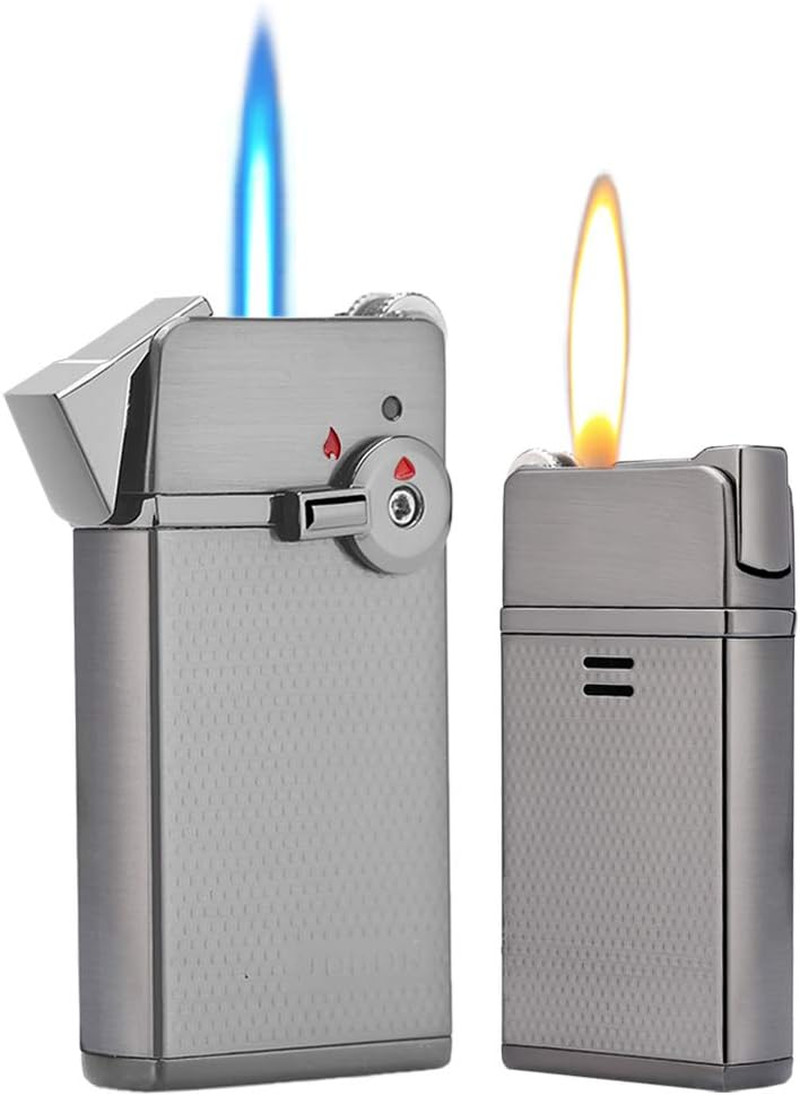 Torch Cigar Lighter, Butane Fuel Refillable, Soft/Jet Flame Switchable Cigarette