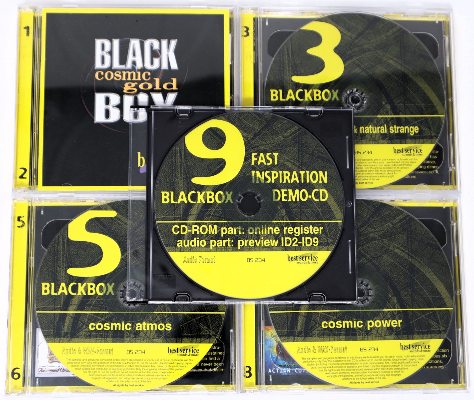 Best Service Black Box Cosmic Gold Sample/Sound Library/Sampling 9 CD Box Set