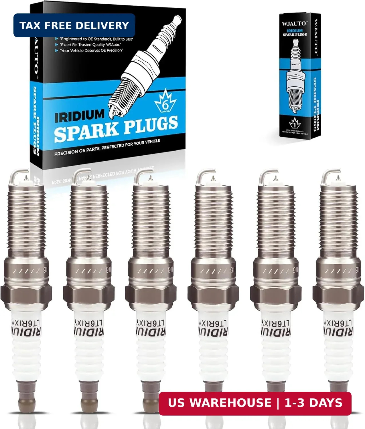 Iridium Spark Plugs 6 Pack, Pre-Gapped OEM Replacement for Chevrolet Equinox Mal