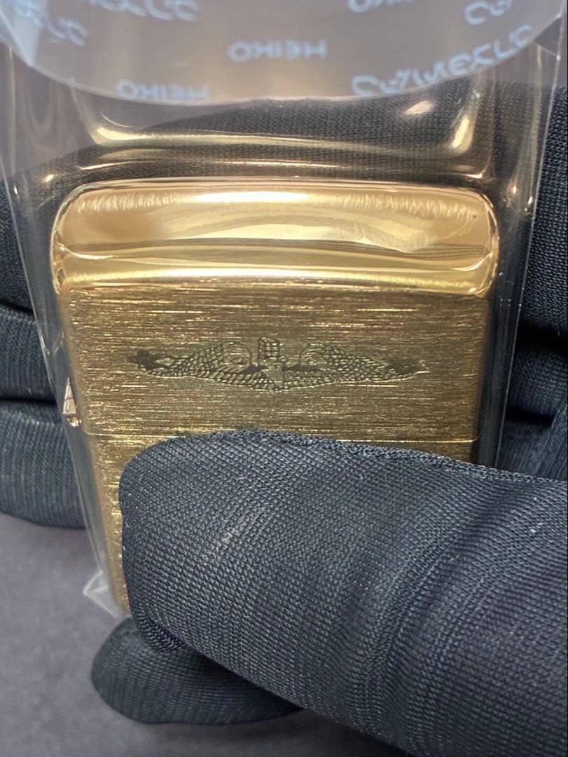 Zippo USS HELENA SSN 725 Gold One Sided Processing Lighter Regular Japan