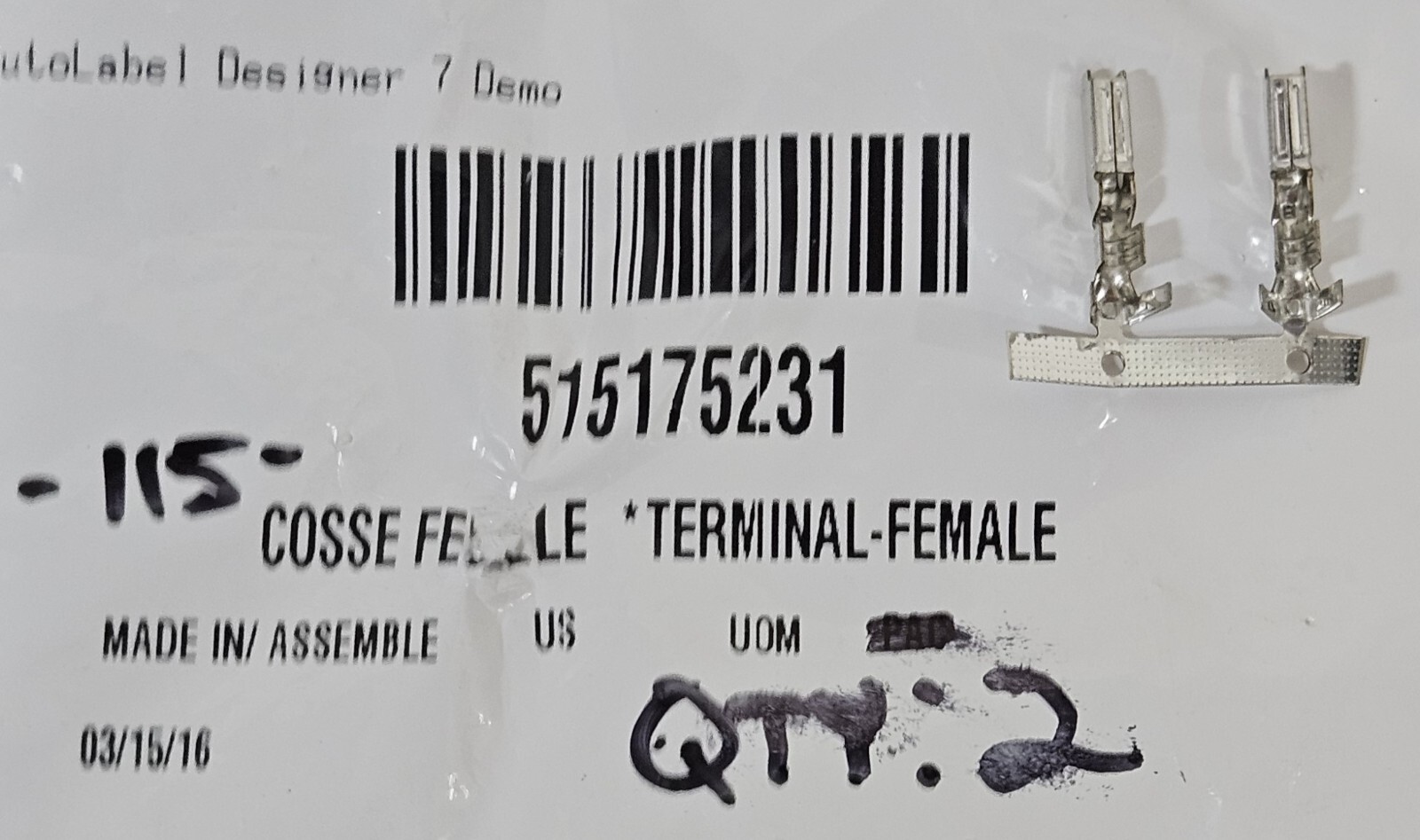 2 NEW Can-Am Ski Doo SeaDoo Female Wire Electrical Terminal Connectors 515175231