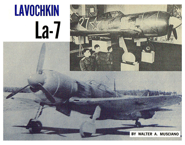 Model Airplane Plans (UC): Lavochkin La-7 1/12 Scale 32" .23-.35 (Musciano)