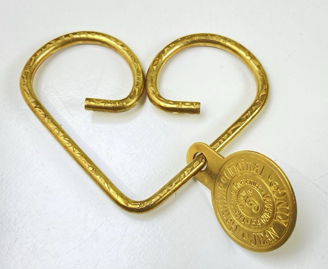 Vintage Jean Rings by Marc St Louis Brass Heart Shaped Retro Fashion, Free Ship