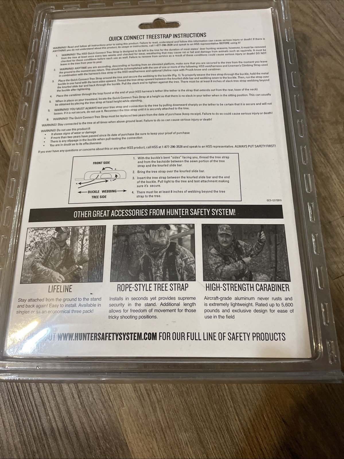 Hunter Safety System Quick-Connect Tree Strap for Tree-Stand Hunting Single