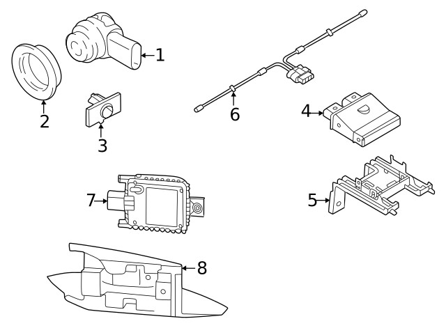 Genuine Audi Blind Spot Detection System Warning Sensor 2Q0-907-686-E