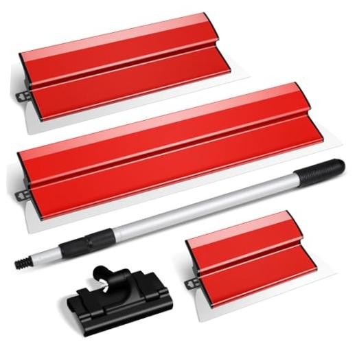 suokoun Drywall Skimming Blade Set, 10, 16 & 24 Inch Skimming Blade with 28-62