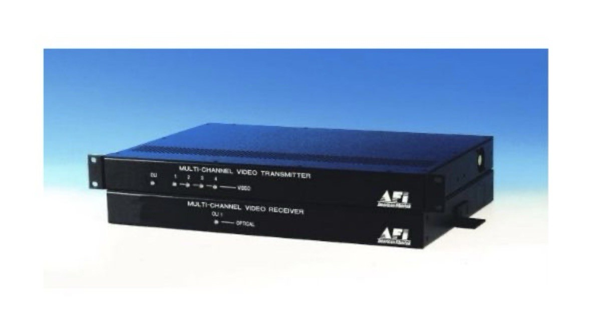 NEW American Fibertek MRX-8406C-P 4-Ch Video with Panasonic Up-the-Coax Rx