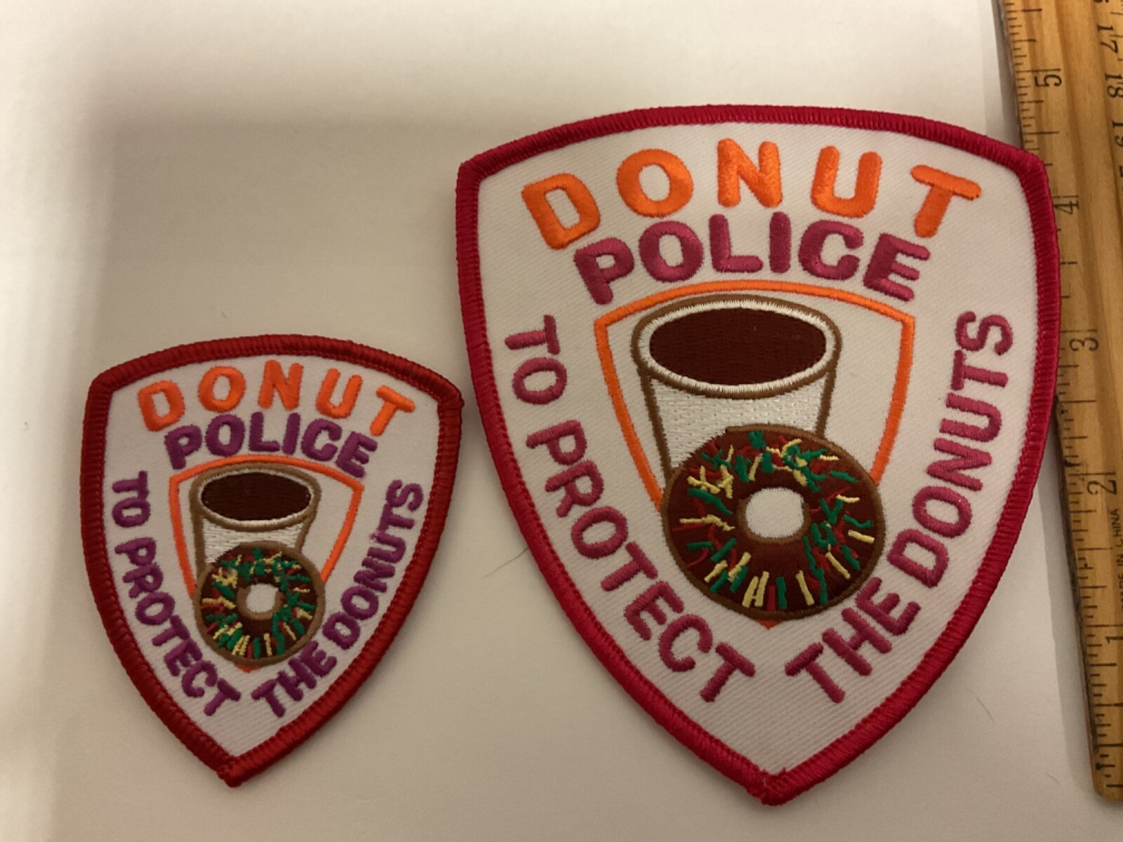 Donut Police To Protect The Donuts collectible patches new condition 2 total new