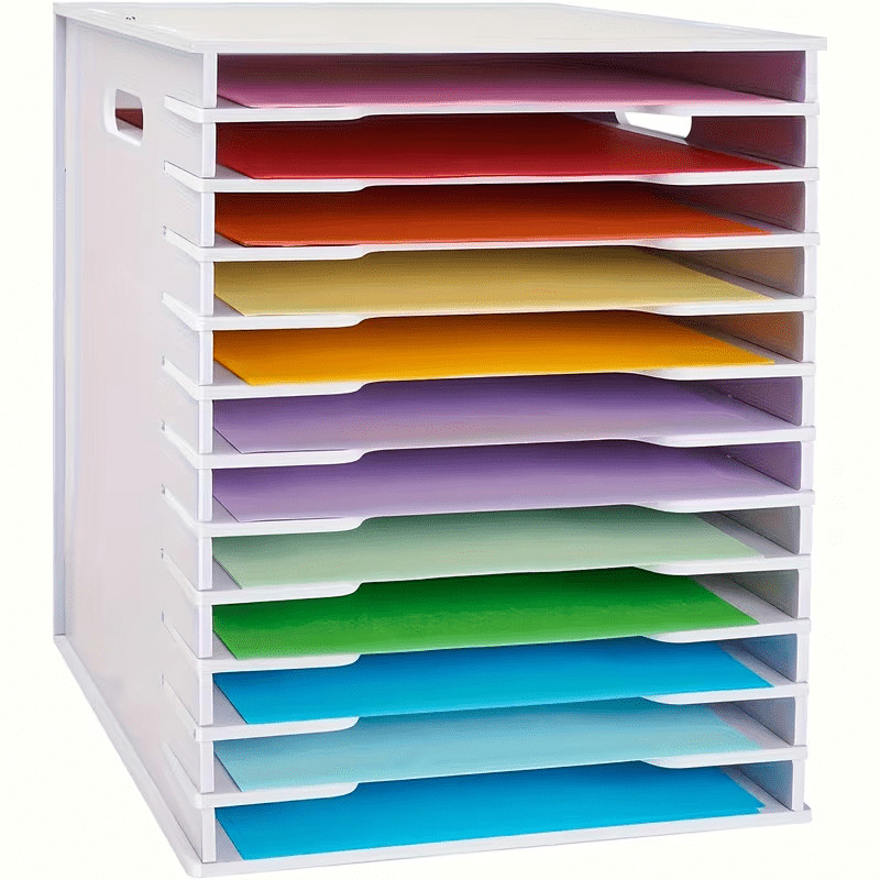 BIRDOCK 12-Tier Scrapbook Paper Storage Boxes