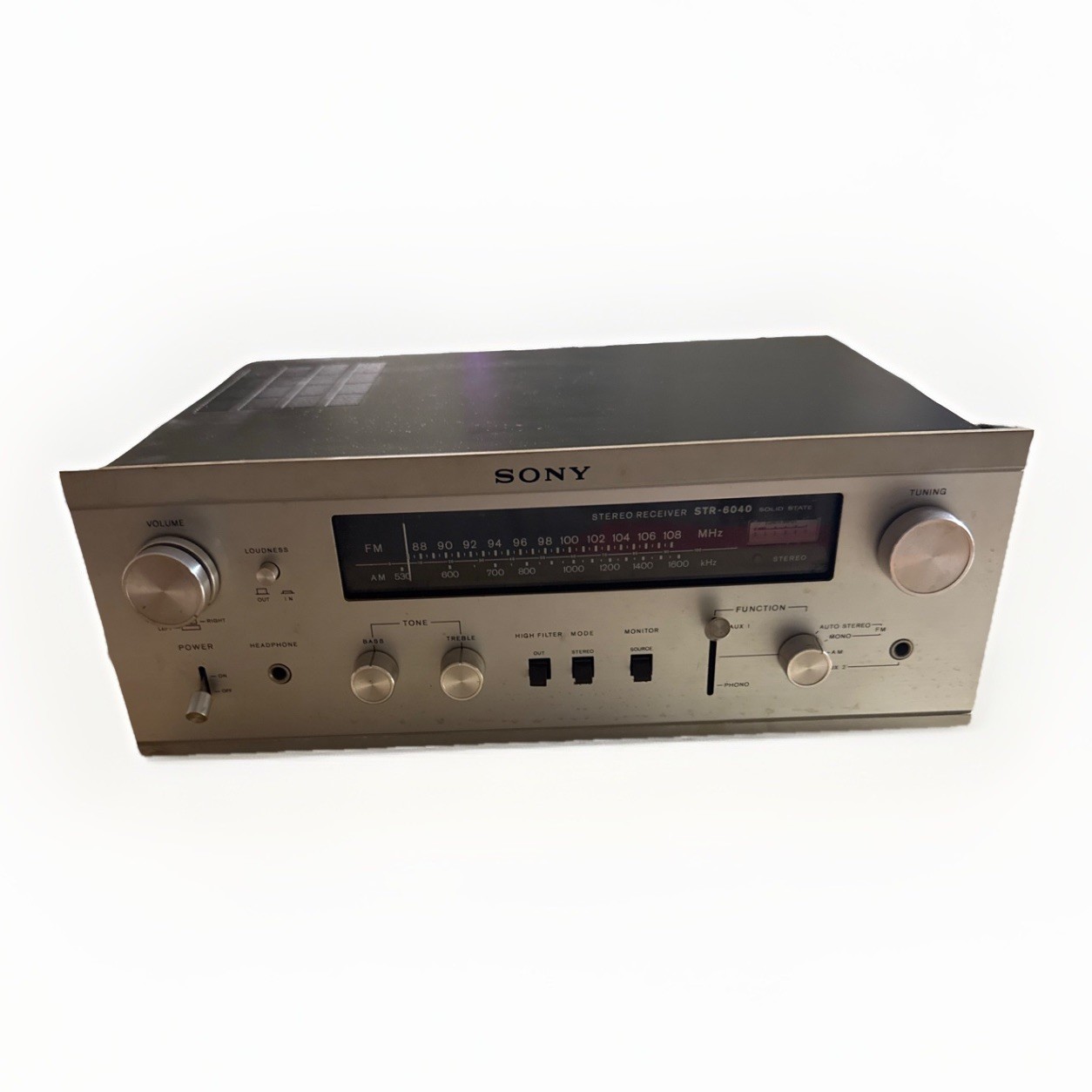 Sony STR-6040 Vintage Stereo Receiver Silver Face AM/FM – Tested Working