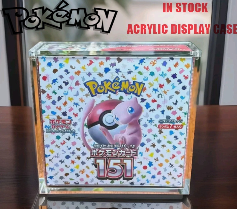 Pokemon Japanese Booster Box Acrylic Display Case - Magnetic Lid - Protection