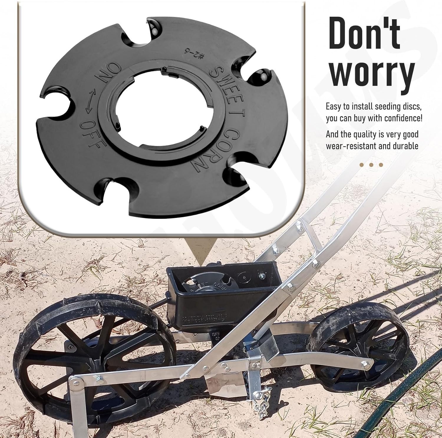 2 Pack Sweet Corn & Popcorn Seed Plates for E-arthway 1001-B Garden Seeder