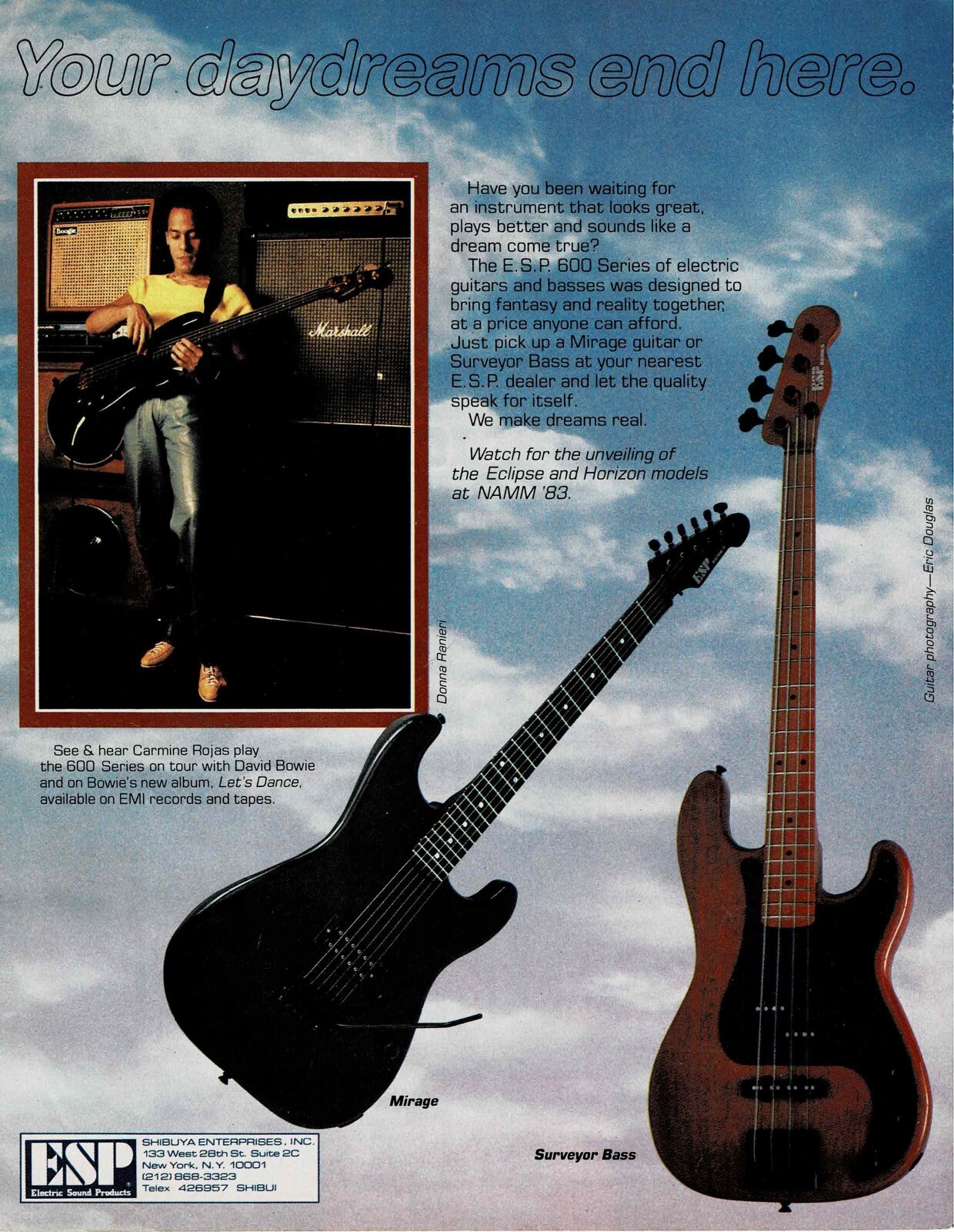 CARMINE ROJAS  - ESP GUITARS - Print Advertisement
