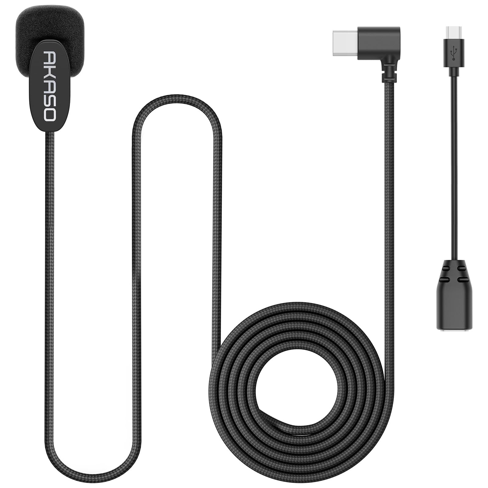 AKASO External Microphone EK7000/ EK7000 Pro/Brave 4//Brave 7 Mini, Black