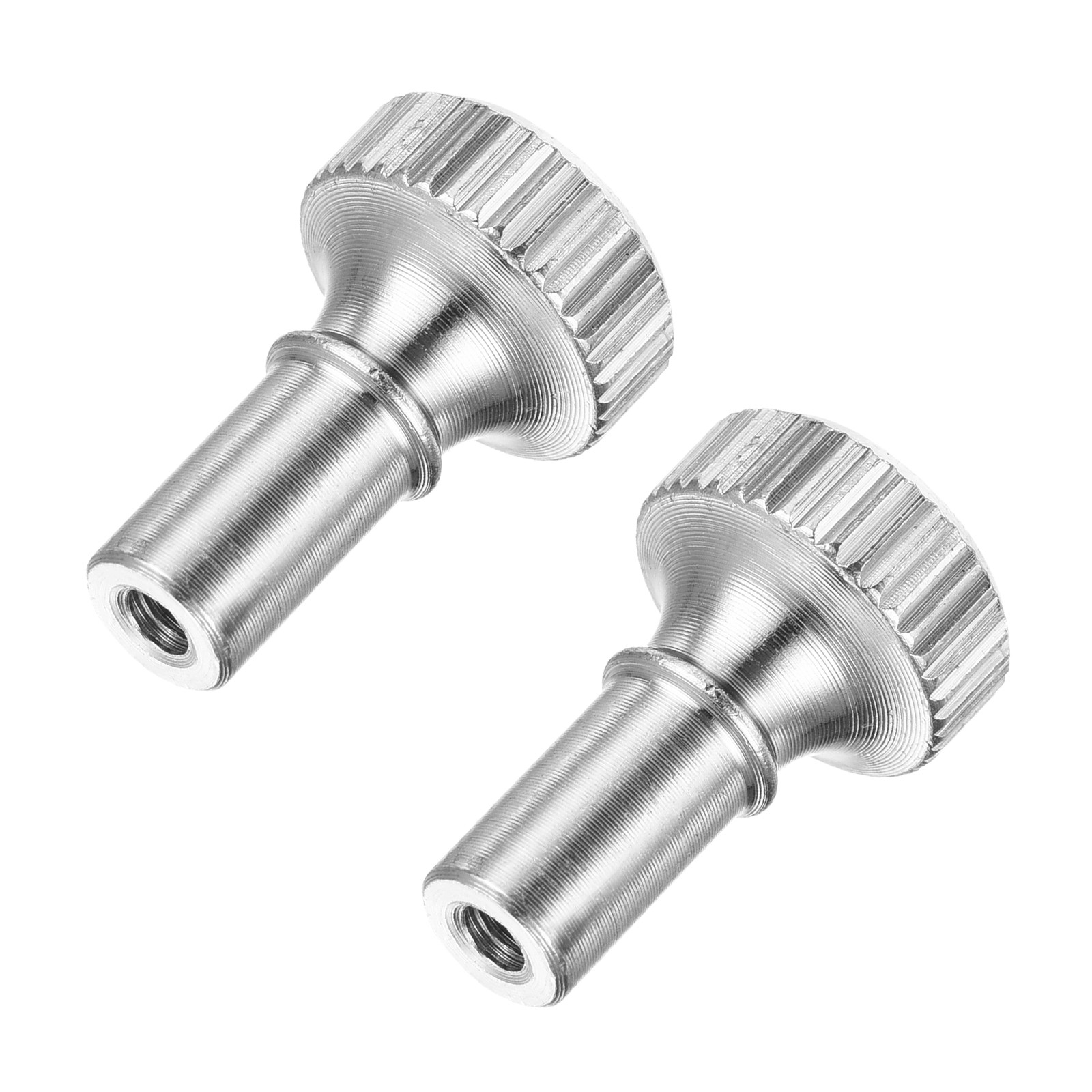 2Pcs Lamp Turn Knob On/Off Extension 19mm Length for Lamp Socket Silver
