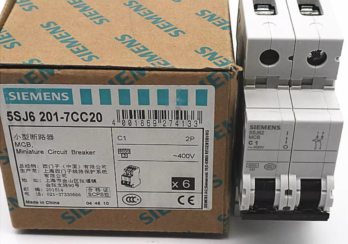 1PC NEW SIEMENS Miniature circuit breaker 5SJ6201-7CC20 MCB C1 2P #LL