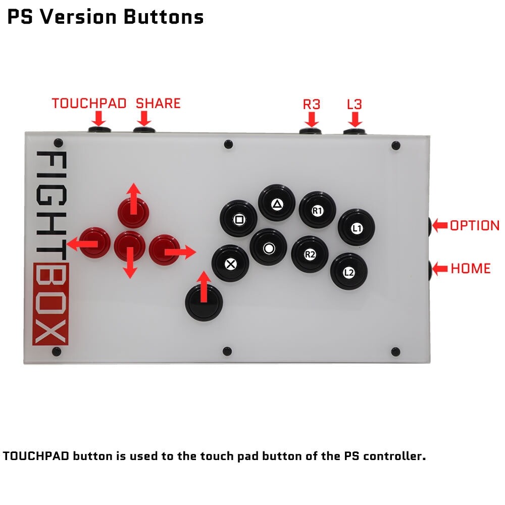 Fightbox F3 All Button Leverless Arcade Game Controller For PC/PS/Xbox/Switch
