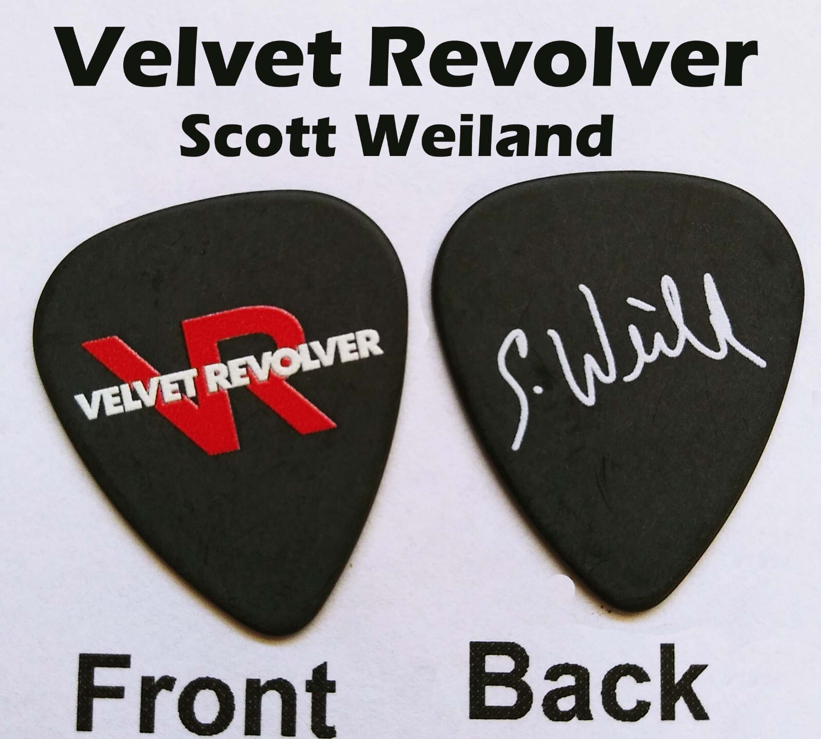 Velvet Revolver Scott Weiland band signature Novelty guitar pick  (S-R5)