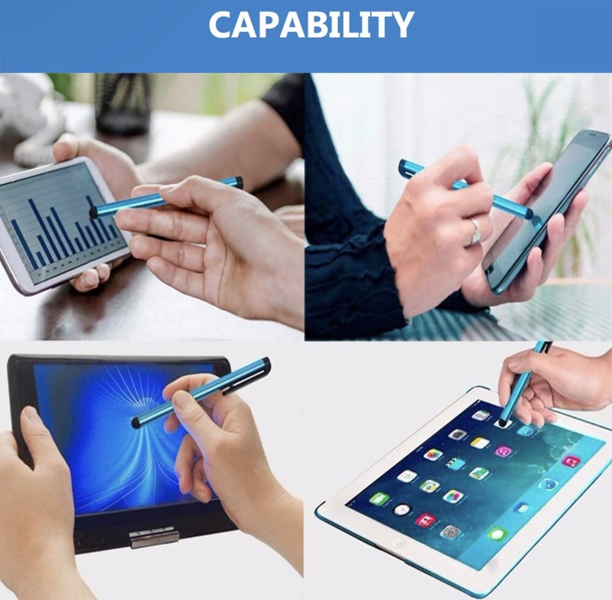 Stylus Pen [10 Pack] Universal Capacitive Touch Screen Pens for Tablets, iPad...