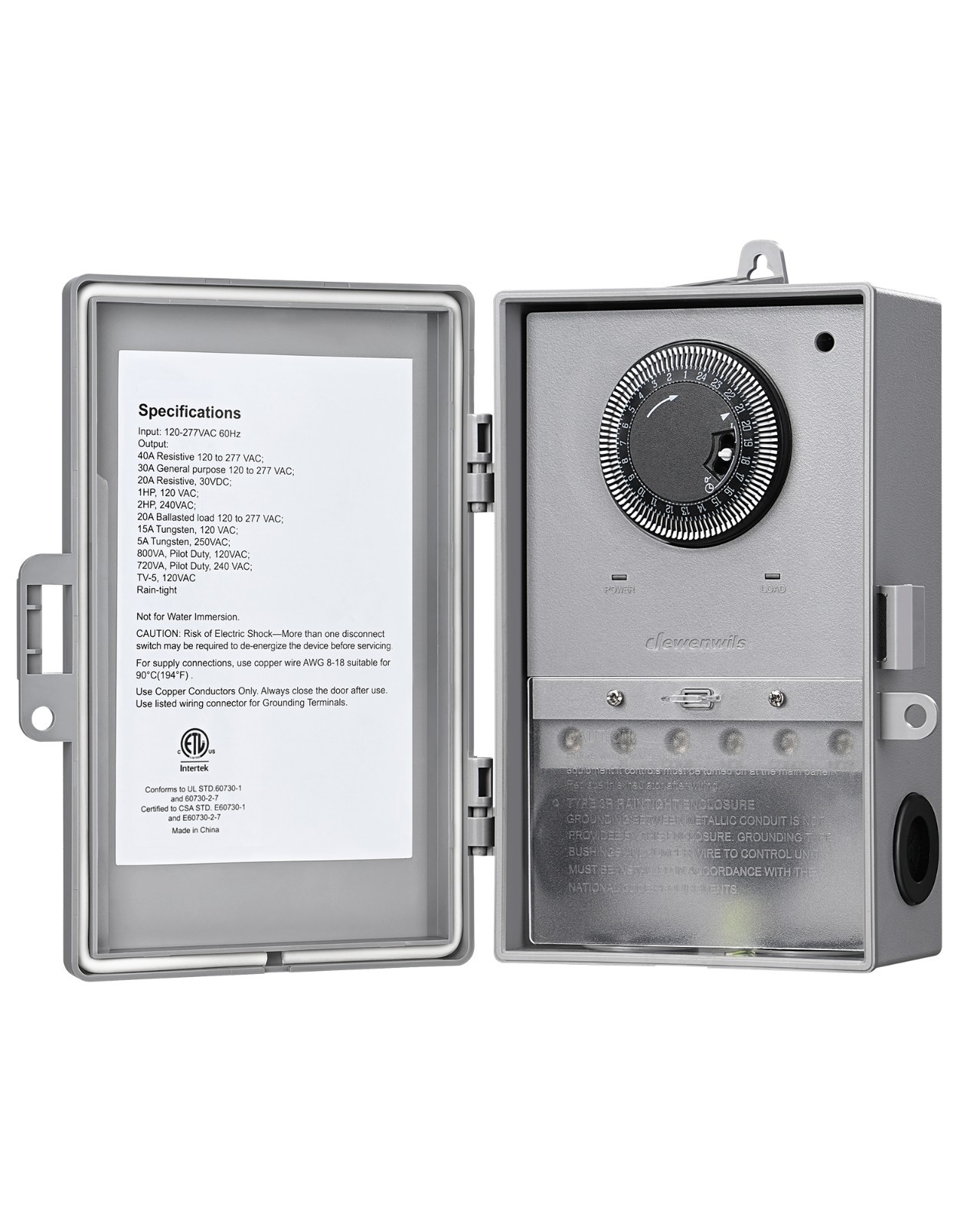 DEWENWILS Pool Pump Timer Box Outdoor, 24-Hour Programmable ON/Off Timer Switch