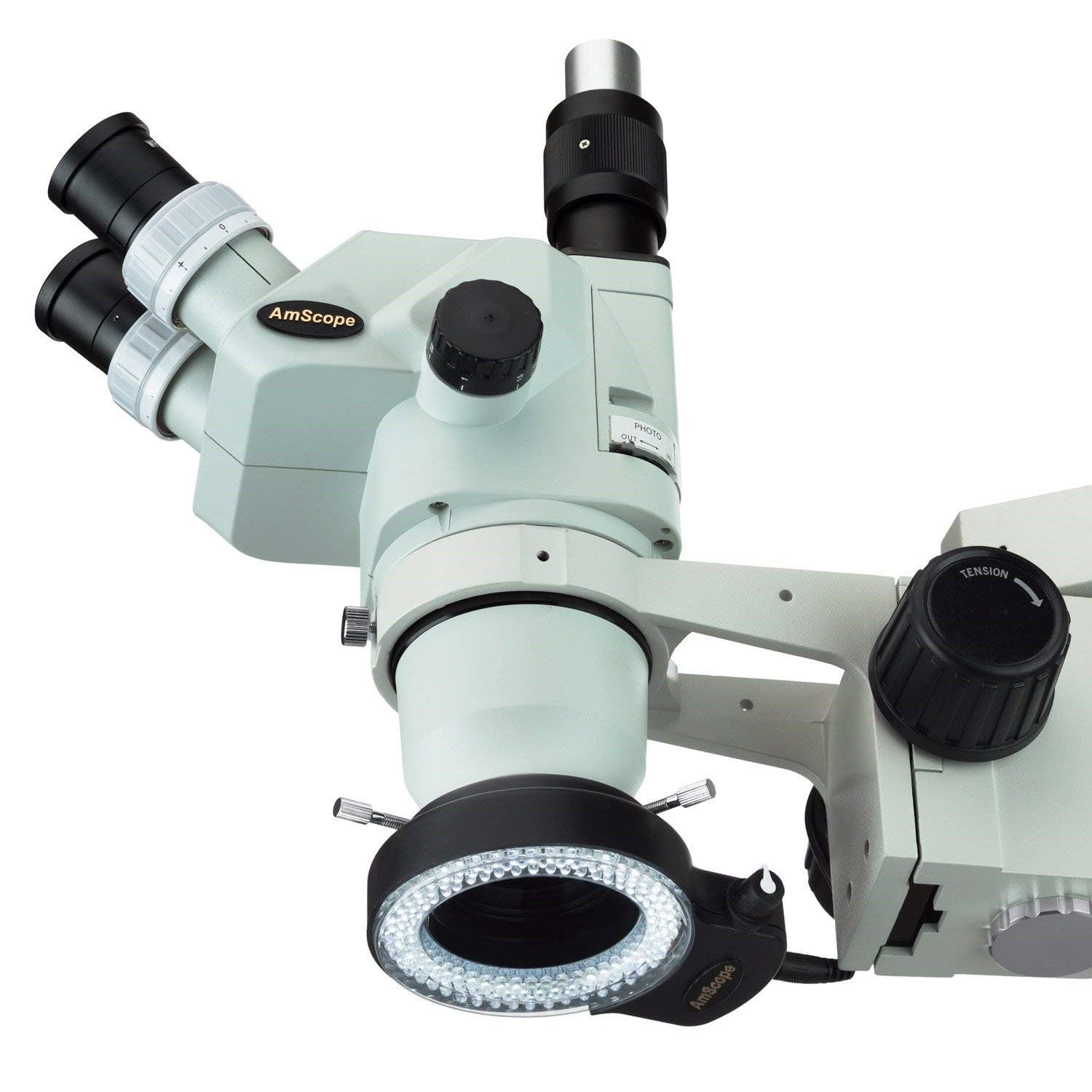 144 LED Intensity-Adjustable Ring Light Stereo Microscope Accessory Lamp Black