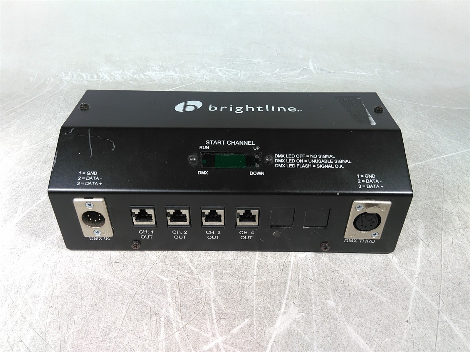 Brightline DMX 4 Channel Light Control Box Power Tested Only See Description
