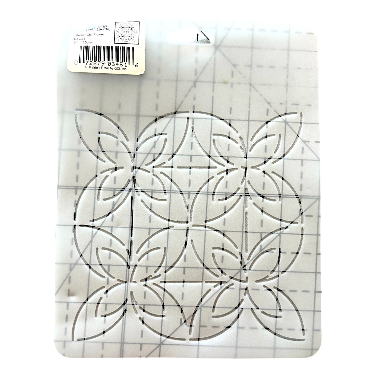 DRITZ Quilting 6" Stencil Double Flower Embroidery Craft Spring