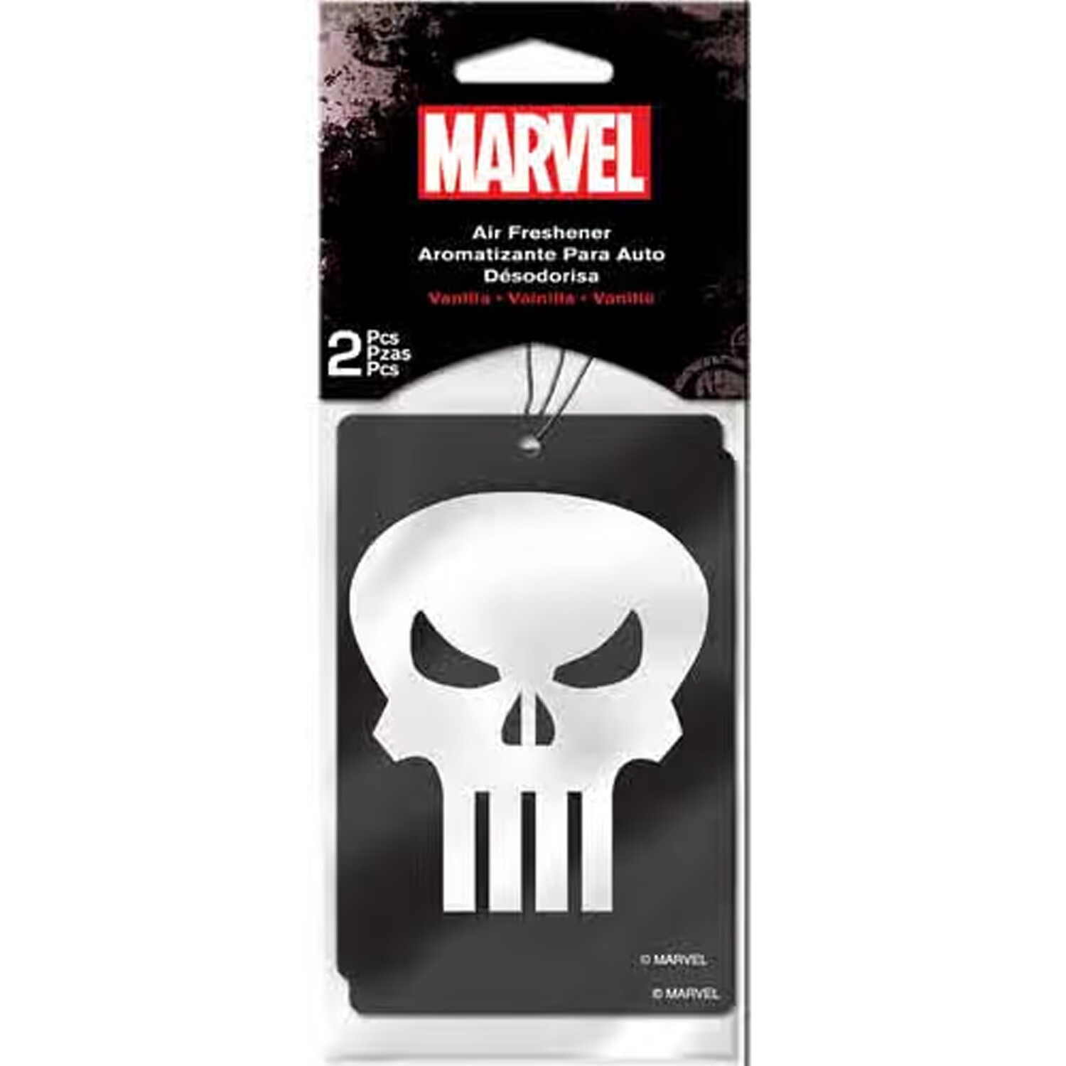 New Marvel Comics Punisher Vanilla Scent Car Air Freshener- 2PC
